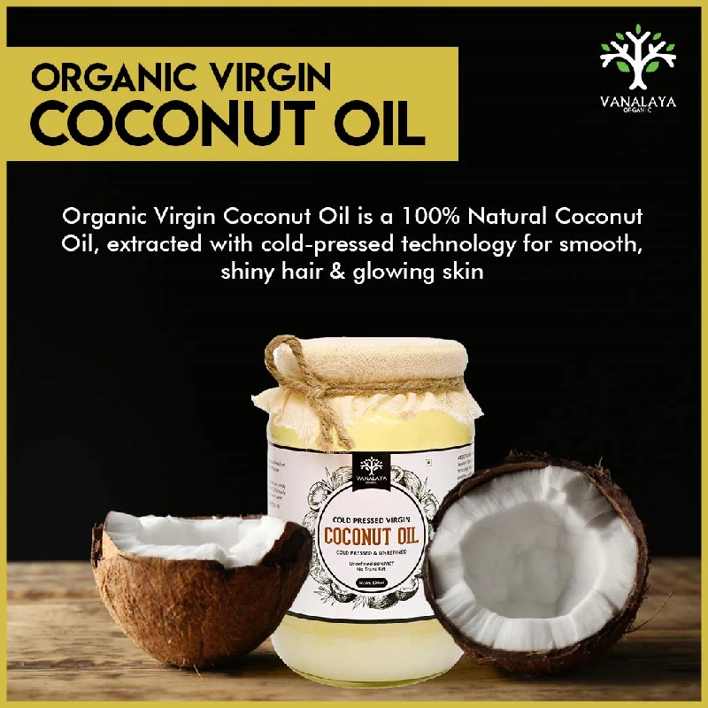 Vanalaya cold Pressed Virgin coconut oil Edible oil for Cooking skin hair and skin, 500 ml-3.webp